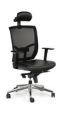 Black Leather Office Chair thumbnail 1