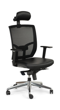image Black Leather Office Chair