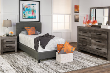Avery Twin Bed - Charcoal