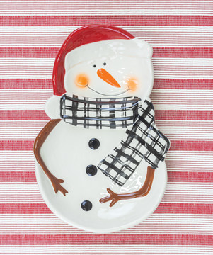 Snowman Plate - 12.5″