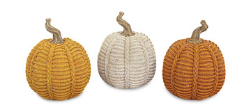 Assorted Glitter Weave Pumpkins