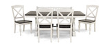 Carriage House Trestle Table With 4 Chairs And Pew bench thumbnail 2