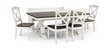 Carriage House Trestle Table With 4 Chairs And Pew bench thumbnail 1