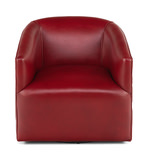 Fame Leather Swivel Chair - Hollyberry thumbnail 2
