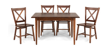Eagle Mountain Dining Table With 4 X Back Chairs - Cherry