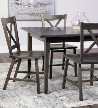 Eagle Mountain Extension Table With 4 X Back Chairs - Grey
