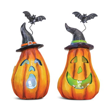 image Assorted LED Pumpkins With Bats