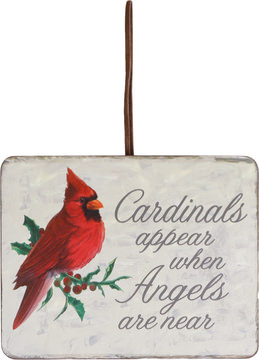 Wood Cardinal Plaque