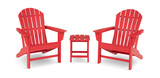 Sunset II 3 Piece Adirondack Set - Red thumbnail 2