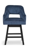Tallenger Modern Blue Swivel Counter Stool thumbnail 2