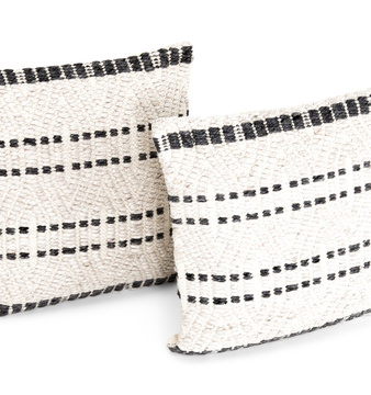 Grey Patterned Pillow - Set of 2