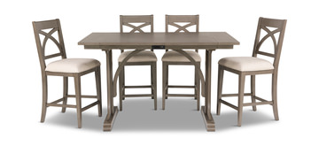 Aravon Workspace Counter Table With 4 Stools