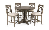 Aravon Round Workspace Counter Table With 4 Stools thumbnail 1