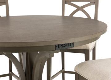 Aravon Round Workspace Counter Table With 4 Stools
