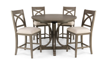 Aravon Round Workspace Counter Table With 4 Stools