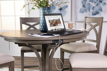 Aravon Round Workspace Counter Table With 4 Stools