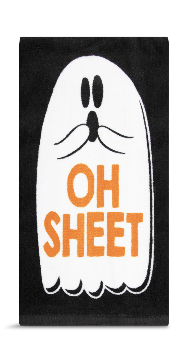 Halloween Kitchen Towel - Spider Web Tea Towel - Witch Chair