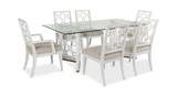 Chelsea Glass Dining Table With 4 Side Chairs And 2 Arm Chairs thumbnail 1