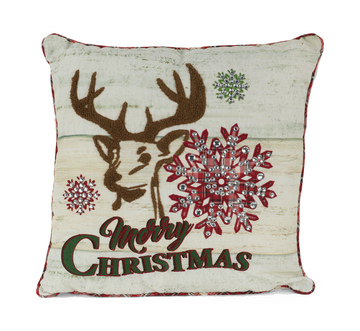 Deer Merry Christmas Pillow