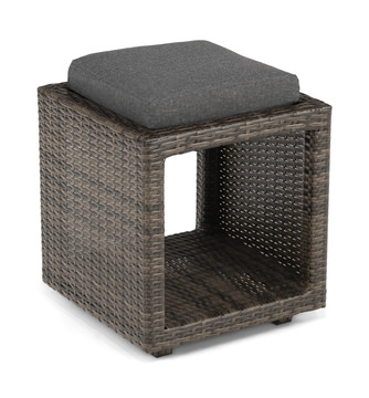 image Vista Seat Cube With Cushion - Driftwood