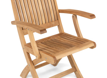 Braxton Teak Folding Arm Chair