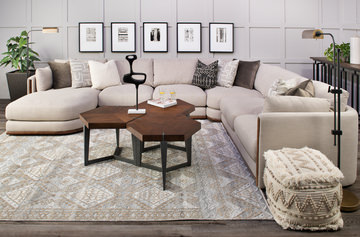 Idris Granite Sand Area Rug - 7′9″ x 9′9″  