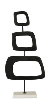 Metal Square Rings Sculpture