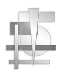 Wedge Mirrored Wall Decor thumbnail 1