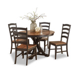 Greeley Square Round Table With 4 Ladderback Chairs thumbnail 1