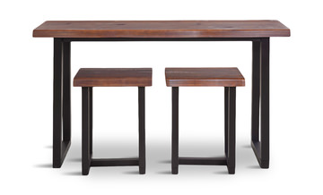 Stokes Console Table With 2 Stools