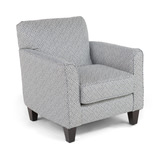 Dylan Hippocrates Denim Accent Chair thumbnail 1