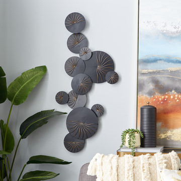 Contemporary Disc Metal Wall Decor’