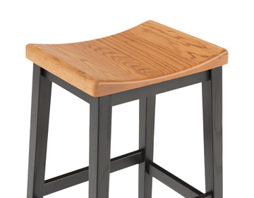 Kady Oak Saddle Seat Bar Stool