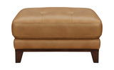 Hubert Leather Ottoman thumbnail 2