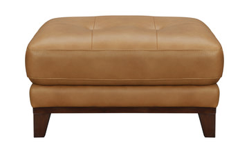 Hubert Leather Ottoman