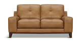 Hubert Leather Loveseat thumbnail 1