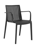 Milos Slat Dining Chair - Black thumbnail 1