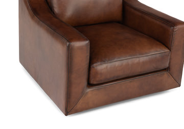 Knox Leather Swivel Chair