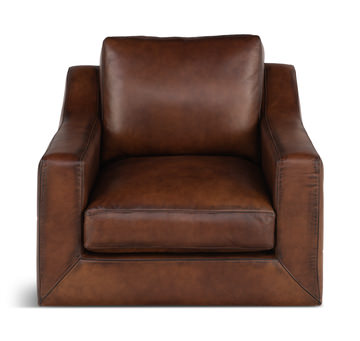 Knox Leather Swivel Chair