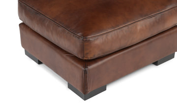 Knox Leather Ottoman