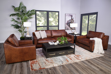 Knox Leather Swivel Chair