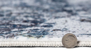 Roxy Grey/Blue Galaxy Area Rug - 5′0″ X 7′6″