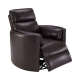 Stuart Leather Power Swivel Recliner - Brown thumbnail 4