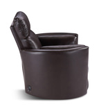Stuart Leather Power Swivel Recliner - Brown thumbnail 3
