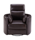 Stuart Leather Power Swivel Recliner - Brown thumbnail 2