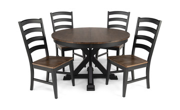 Greeley Square Round Table With 4 Ladderback Chairs