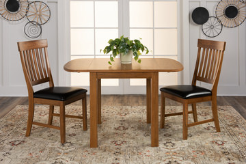 Family Dining Drop Leaf Table With 2 Chairs