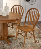 Family Dining 42″ Round Extension Table With 4 Arrowback Chairs thumbnail 5