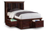 Delray Twin Bookcase Storage Bed thumbnail 1