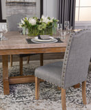 Vesper Trestle Table With 4 Upholstered Chairs thumbnail 5